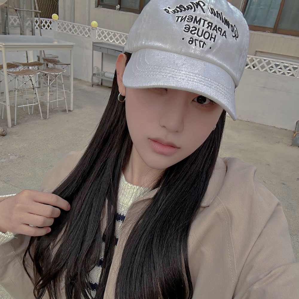 [무료배송][당일발송][얼굴소멸]믹싱 자수 레터링 볼캡 <br> 모자 볼캡 쌩얼 소두효과 레터링 자수