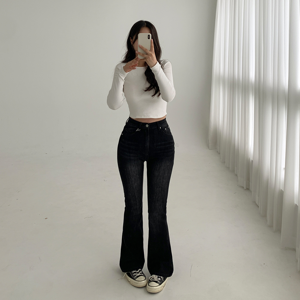 [무료배송][기장선택]찰떡핏 부츠컷 데님 팬츠 <br> -2XL까지 몸매보정! 맞춤 청바지 사계절 쫀쫀 청