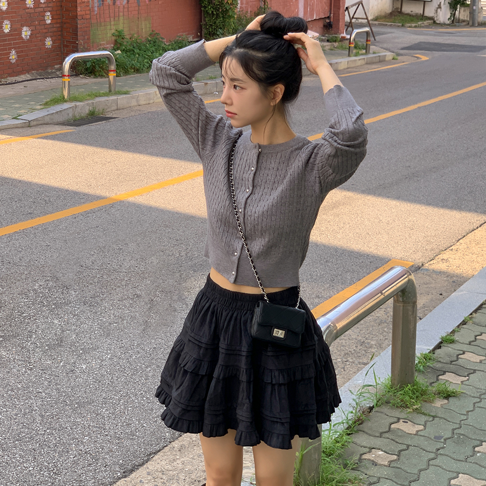 [무료배송][레이스버전추가/위드 도톰ver!]플링 플레어 스커트 <br> 소프트 미니스커트 허리밴딩 프릴