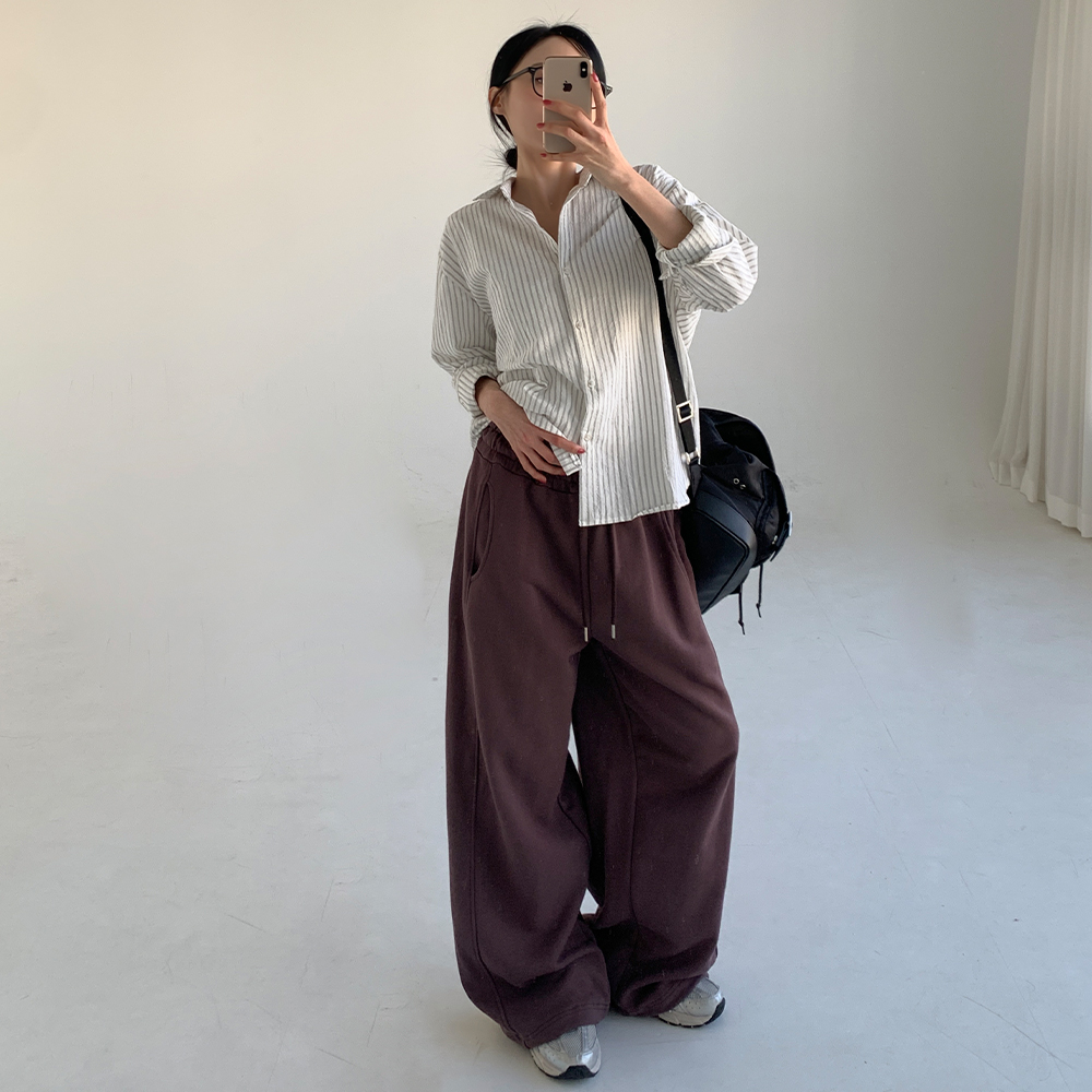[무료배송][사계절착용!]코하 스트링 팬츠  <br> 내수 긴바지 허리밴딩 스토퍼 조거팬츠 트레이닝 포켓 데일리