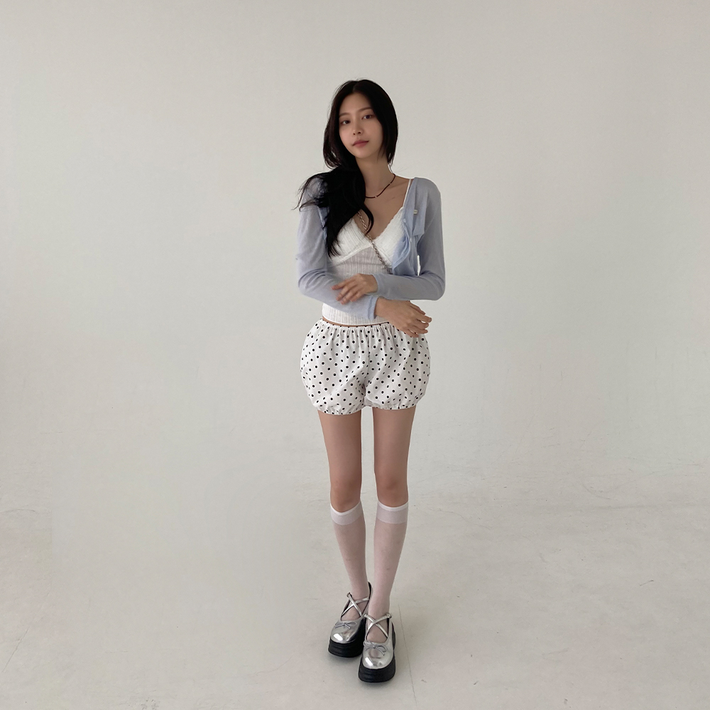 [로우라이즈/밴딩]떼떼 블루머 벌룬 팬츠 <br> 내수 반바지 호박치마 호박 벌룬팬츠 여름 바스락 도트