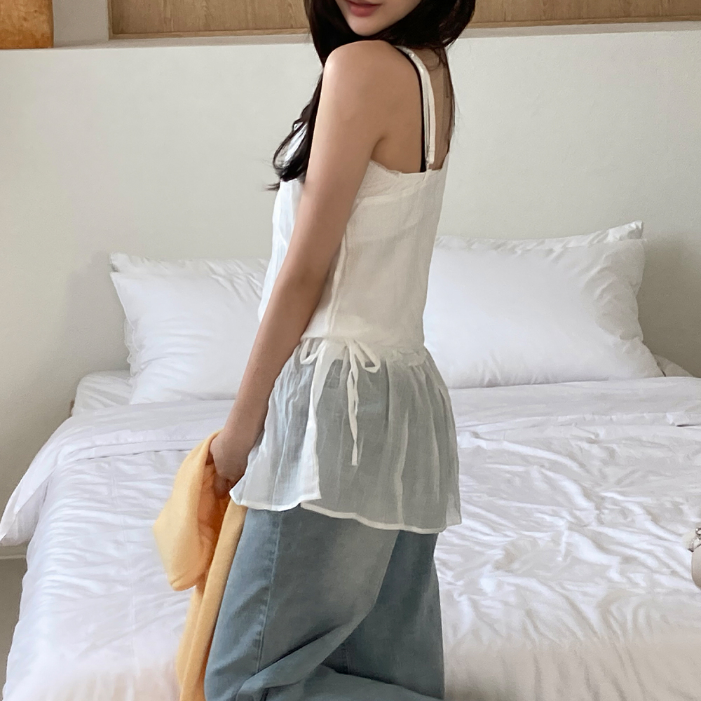 [무료배송][투웨이🤍]해피닝 레이어드 원피스 <br> 미니원피스 시스루 뷔스티에 슬립원피스 허리잘록