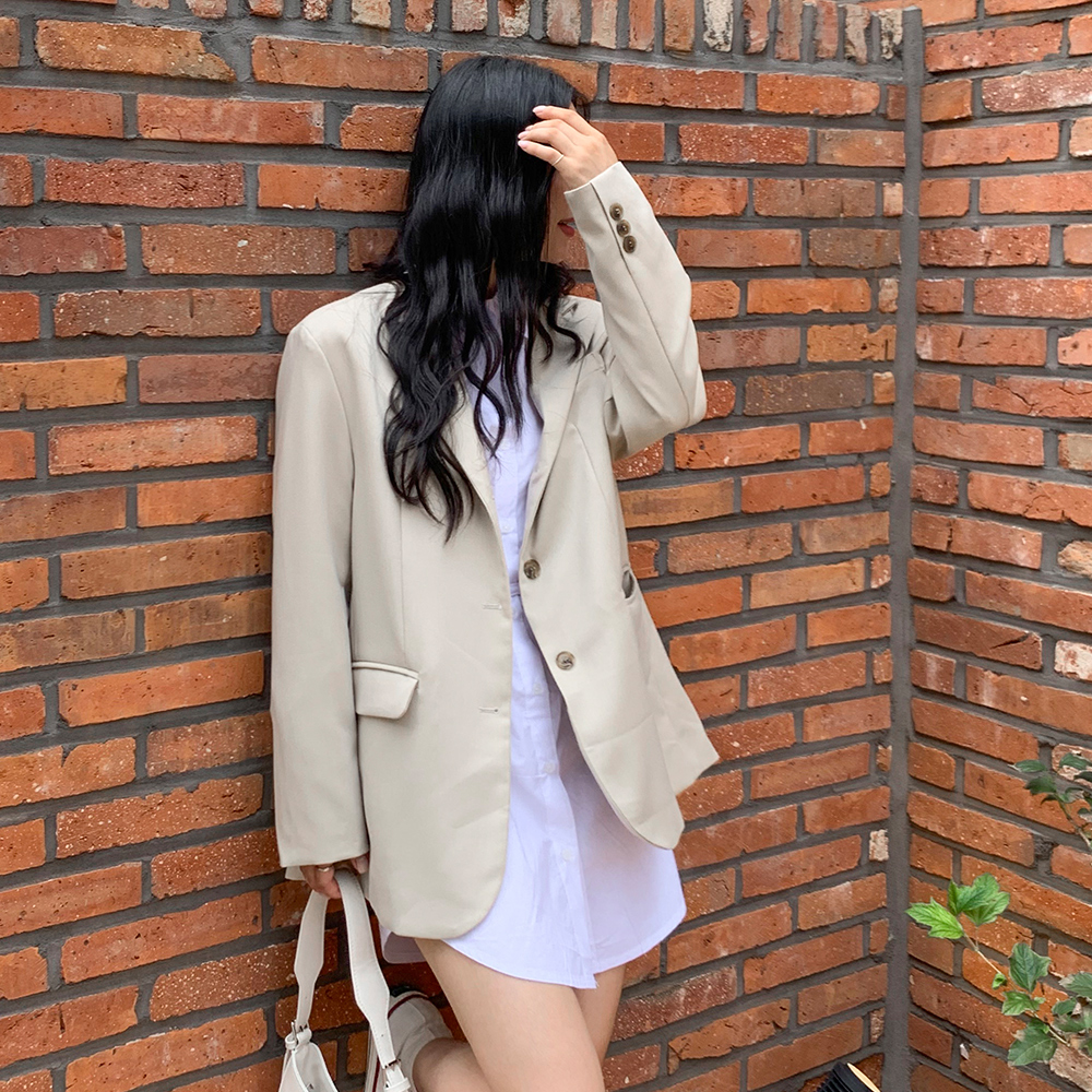 [무료배송][오버핏/데일리]앤드 베이직 자켓<br> 자켓 루즈핏 버튼 포켓 무지자켓 기본템 가을