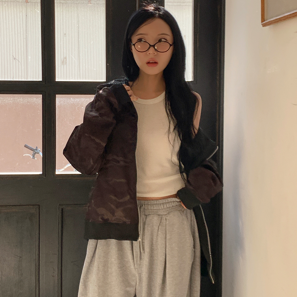 [무료배송][양면착용]웨인 밀리터리 후드집업 <br> 집업 리버시블 스트릿 빅사이즈 체형커버 유니크힙 데일리