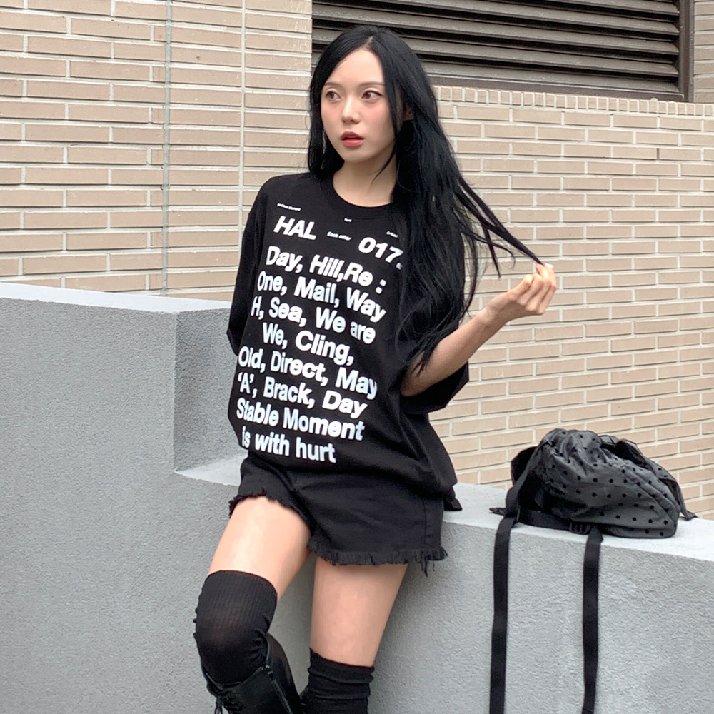 [유니섹스]클로버 오버핏 반팔티 <br> 고퀄 국내생산! 반팔티셔츠 남녀공용 레터링 나염 사계절템
