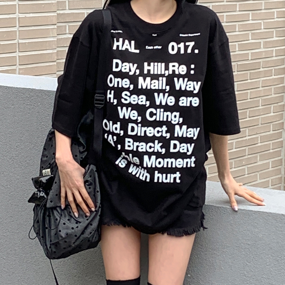 [유니섹스]클로버 오버핏 반팔티 <br> 고퀄 국내생산! 반팔티셔츠 남녀공용 레터링 나염 사계절템