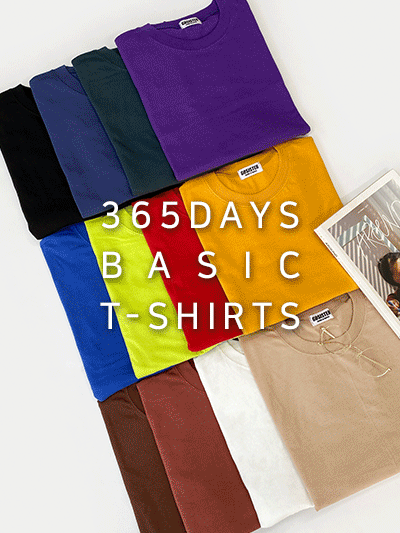 [무료배송][1+1할인]365DAYS 베이직긴팔티 | 티셔츠 데일리 레이어드