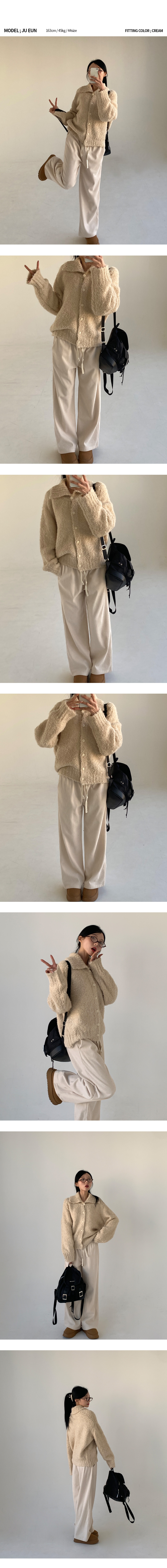 [무료배송][융기모]지서 기모 와이드팬츠 - 긴바지 겨울바지 골덴 코듀로이 허리밴딩 캐주얼 꾸안꾸 상세 이미지 5